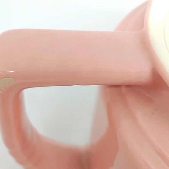 Harker Pottery Company Cameo Ware Dusty Rose Floral Teapot - Picture 5 of 13